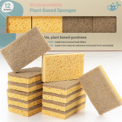 Biodegradable Kitchen Sponges 12 Pack